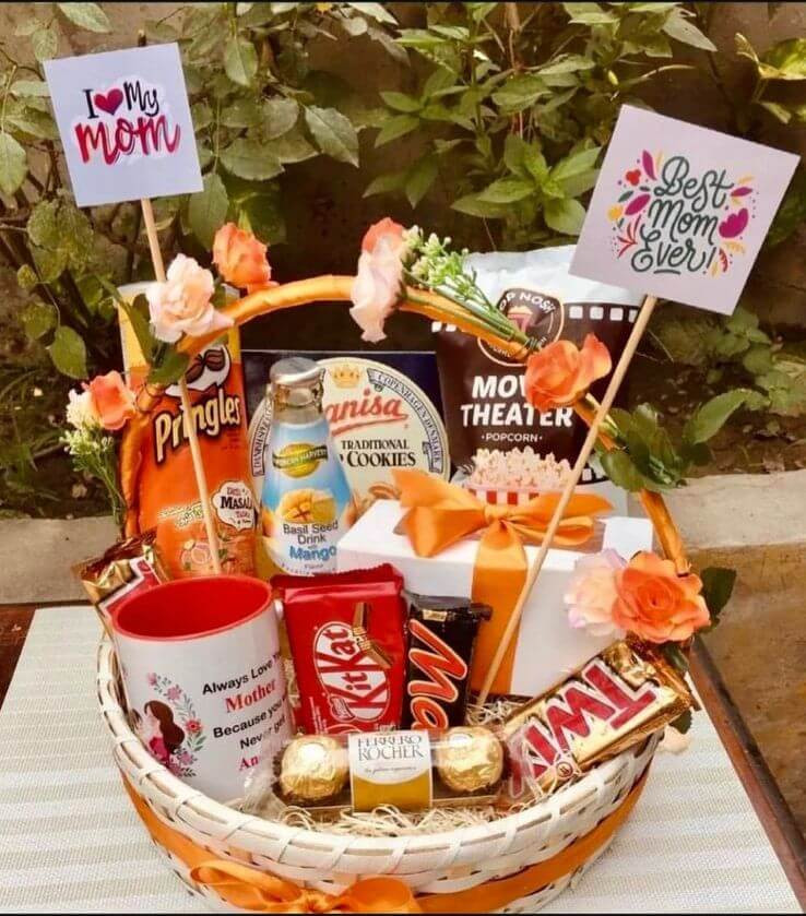 Mother's Day snack gift basket